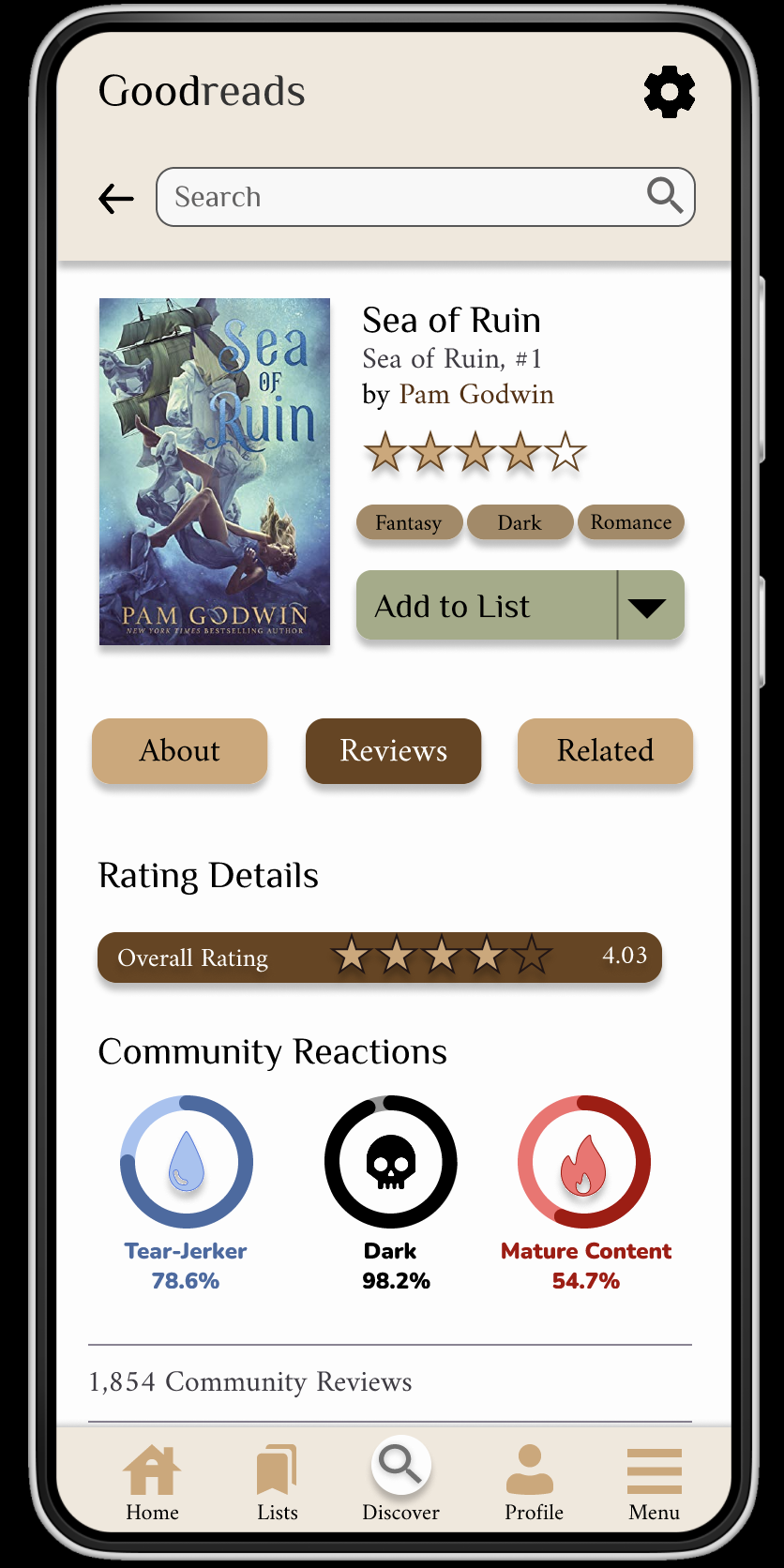 Goodreads reviews redesign image